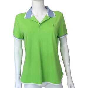 Polo Ralph Lauren Womens Tailored Fit Polo Shirt Golf Style Lime Green Size L